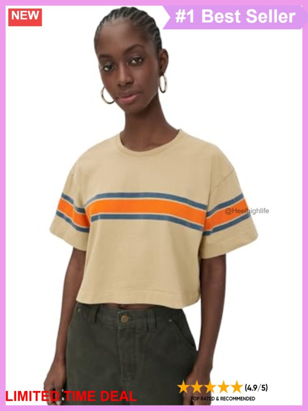 Lightweight Low-Stretch Crew Neck Boxy Tee